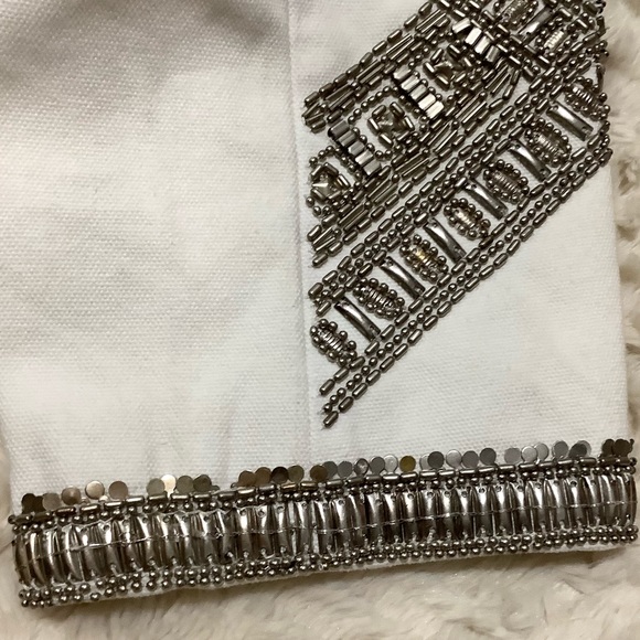 BA&SH [RARE] Luna Metal-Embellished Ivory Jacket - Size 3 (10) - Picture 10 of 15